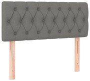 Zagłówek do łóżka z materacem sprężynowym 90 cm ciemnoszary