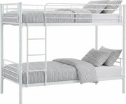 Białe metalowe łózko piętrowe 90x200 G1-W12