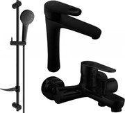 Mexen Kama DF05 zestaw wannowy, czarny - 72513DF05-70