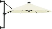 Piaskowy parasol ogrodowy na taras z oświetleniem LED W4-K07