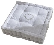 Poduszka do siedzenia na podłodze CONSTANCE, muślinowa bawełna, 40 x 40 x 10 cm