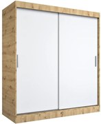 Szafa przesuwna 180 cm dąb artisan + biały G3-Z55