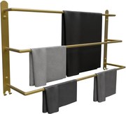 Złoty wieszak łazienkowy w stylu glamour T3-E79