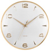 Karlsson 6017WH designerski zegar ścienny biały,średnica  40 cm