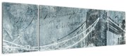 Obraz - Tower Bridge w chłodnych odcieniach (170x50 cm)
