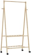 Wieszak na ubrania z półkami i kółkami 96cm B7-M29