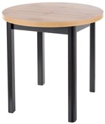 Stół okrągły ADAM 80 cm dąb artisan /czarny SIGNAL
