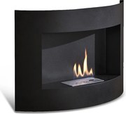 Redonda - Czarny metalowy biokominek ścienny