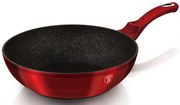 Czerwony wok z powłoką granitową na indukcję 30cm R5-G21