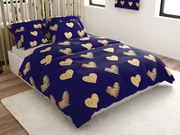 PrzytulneMieszkanie.pl PrzytulneMieszkanie.pl Pościel z mikrofibry GOLBINO ciemnoniebieska Rozmiar pościeli: 70 x 90 cm | 140 x 200 cm