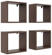 Kwadratowe półki wiszące w kolorze wenge C7-R72