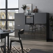 Blok kuchenny antracyt wysoki połysk/antracyt 180x46x81.6 r-line