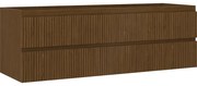 Mexen Rivel szafka łazienkowa podumywalkowa 140 cm, 2 szuflady, ryflowana , orzech - 91A20-14047-2-BFF86