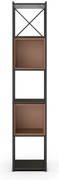 Czaro-/ceglasty regał 36x179 cm Anya – Marckeric