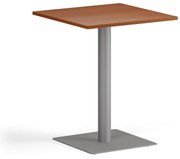 Stolik kawowy ENZO, 60x60 cm, szaro-srebrna podstawa, czereśnia