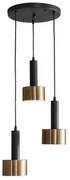 Lampa sufitowa loftowa metalowa wisząca AT26-3SZ-Black+Gold