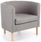 Popielaty kubełkowy fotel wypoczynkowy B3-E21