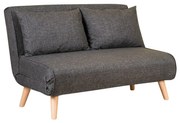 Ciemnoszara rozkładana sofa 120 cm Folde – Artie