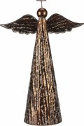 Świąteczna metalowa dekoracja do postawienia Anioł, rozmiar XL, miedziany