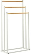 Wieszak metalowy na ręczniki Bambus 45 × 23 × 85 cm, biały