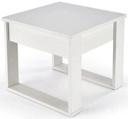 Kwadratowa biała ława z szufladą B5-B16