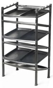 Szafka na buty 6 półek Black 52 x 34 x 91 cm