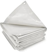 Plandeka 4x5 m biała, wodoodporna, 650g/m², UV, oczka