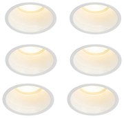 Zestaw 6 białych opraw LED GU10 70 mm IP44 - Dept Nowoczesny Oswietlenie wewnetrzne
