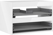 Mexen Box-A korpus szafki podumywalkowej 70 cm, 2 szuflady, biały połysk - 91AX0-0700-470-2-00