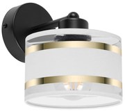 Czarny kinkiet LED z białym abażurem WD-TI-1010SC-WE jednopunktowy ind