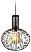 Designerska lampa wisząca czarna - Wire Bake