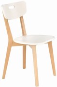 Białe krzesło drewniane w stylu skandynawskim K9-W63