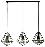 Lampa wisząca potrójna czarna G8-A42