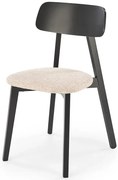 Drewniane czarne tapicerowane krzesło typu hałas A0-R15