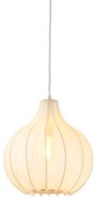 Beżowa lampa wisząca z tekstylnym kloszem ø 39 cm Elati – Light &amp; Living