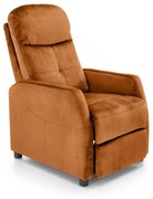 Fotel rozkładany FELIPE 2 VELVET cynamonowy HALMAR