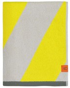 Żółty ręcznik kąpielowy frotte z bawełny organicznej 70x133 cm Diagonal – Mette Ditmer Denmark