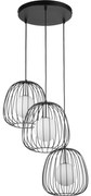 Żyrandol na lince BELL 3xG9/12W/230V czarny/chrom błyszczący