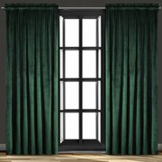 Zasłona welurowa na taśmie 140x250 velvet gruba butelkowa zieleń