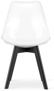 Krzesło MARK - przezroczyste / nogi czarne x 1, skandynawskie, nowoczesne