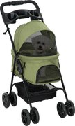 Outsunny Wózek dla Zwierząt Składany Ciemnozielony do 20kg | Aosom PL