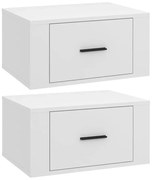 Komplet białych wiszących szafek nocnych P6-M63