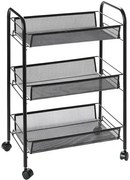 Czarny regał do piwnicy z 3 półkami K8-E18