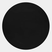 Dywan pluszowy Pouffy czarny 120 cm x 120 cm koło