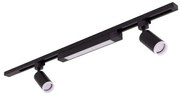 Oprawa punktowa LED w systemie szynowym TRACER 2xGU10/10W/230V + LED/20W 1 m czarna