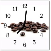 Zegar ścienny kwadrat Ziarna kawy
