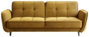 Sofa rozkładana z funkcją spania BELLIS VELVET żółta ELTAP