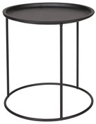 Czarny stolik WOOOD Ivar, Ø 40 cm