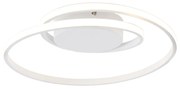 Designerska lampa sufitowa biała zdiodą LED o3-stopniowym ściemniaczu - KrulaDesignerski Oswietlenie wewnetrzne