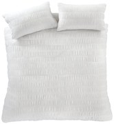 Biała pościel dwuosobowa z kory 230x220 cm Seersucker – Catherine Lansfield